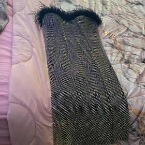 Feeling exquisite embellished mini dress